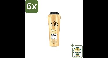 Gliss Kur – Shampoo – Ultimate Oil Elixir – 250 ml - Voordeelverpakking - 6 stuks - Voedend shampoo - Herstel shampoo