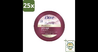 25 x Dove – Bodycrème – Pro Age – 250 ml - Grootverpakking - Huid Verzorging - Rijpe Huid - Huidelasticiteit - Hydratatie - Bodycrème