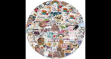 100 stuks boekleesstickers - vintage design - waterdicht - zonbescherming - geschikt voor dagboeken, laptops en telefoonhoesjes