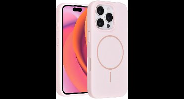 TUNIQ telefoonhoesje voor Apple iPhone 16 Pro - MagSafe siliconen backcover - Roze