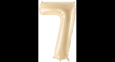 Folie ballon nummer 7 - beige, 72 cm