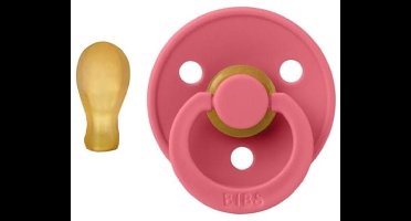 Bibs Symmetrisch Serie - Hevea Rubber Fopspeen - S - Koraal - 0+