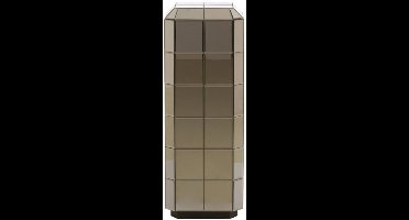 LUCIANO zuil bruin glas 30x30x80 cm display sokkel - Light & Living