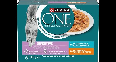 PURINA® ONE® Sensitive - Kattenvoer Natvoer - Kip & Tonijn - 40 x 85 g
