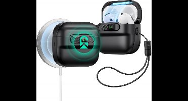 ESR Halolock Pulse Magnetic Lock Hoesje geschikt voor AirPods 4 (AirPods 4e Generatie) (2024) - Compatibel met MagSafe - Zwart