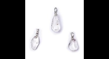 Bergkristal Hanger Geboord – Natuurlijke Edelsteen Hanger – 1-2,5 cm