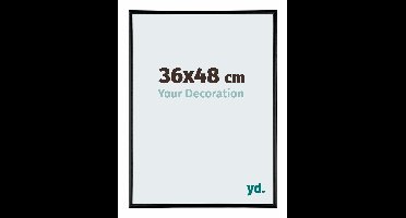 Your Decoration - Fotolijst 36x48 cm - Aluminium - Zwart Hoogglans - Kent