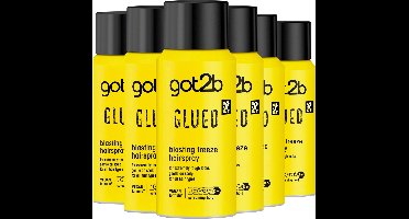 Got2b Glued Hairspray Mini - Haarstyling - Haarspray - Ultra-sterke Fixatie - 72u Hold - Voordeelverpakking - 6x 100ml