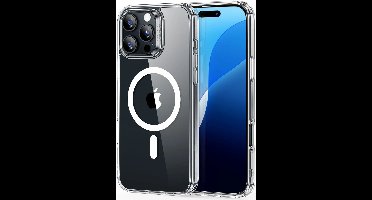 ESR Classic Hybrid HaloLock Hoesje Geschikt voor Apple iPhone 16 Pro Max | Compatibel met MagSafe en HaloLock | Back Cover met Magneet | Transparant