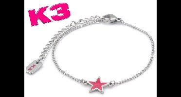 K3 Armband met Ster Bedel - Zilverkleurig RVS - K3 merchandise - K3 sieraden