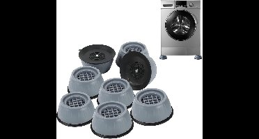 Anti-vibratiematten voor wasmachines-set van 8-rubberen antislipmatten voor wasmachines en drogers-schokdempende en geluidsdempende voetjes-anti-verplaatsingsstabilisatoren voor koelkasten en wasmachines