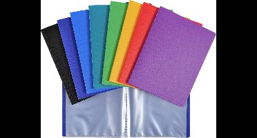 Exacompta 10x Showalbum met vaste rug - PP - 20 tassen - 40 zichten - 18x23cm voor A5 - Geassorteerd - 88210E