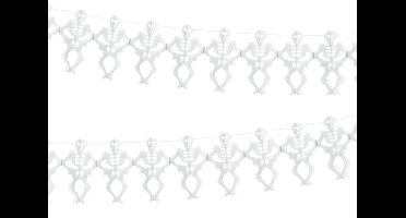 ATOSA - Witte papieren skelet slinger 3 m voor Halloween