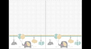 Vegaoo - Plastic tafelkleed baby olifant 120 x 180 cm babyshower