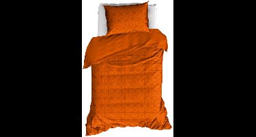 De Witte Lietaer Dekbedovertrek Skyscraper Gold Flame - 140 x 200/220 cm - Oranje - Katoen Satijn