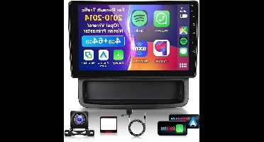 Autoradio 10,1 inch Android 15 – 2-DIN Multimedia Systeem – Bluetooth CarPlay Android Auto – Navigatie Radio – DSP Geluid – 4GB RAM 64GB Opslag – AHD Achteruitrijcamera – WiFi GPS