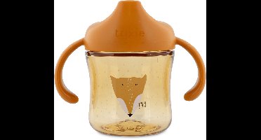 Trixie | Tuitbeker met handvatten - Mr. Fox - Gemakkelijk vast te pakken - Lekvrij - Tritan - Vaatwasserbestendig - Vanaf 4 maanden