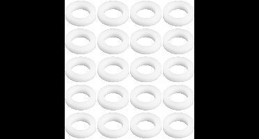 Allecto - PTFE Wasmachines - Afdichting Drukmeters - 8x5x1.5mm - BSPP Draad - 20 stks - Geschikt voor - Zwart model - Onderdelen voor Drukmeters met Draadverbinding .