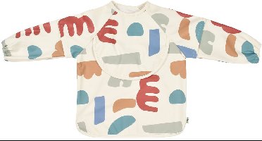 Beaba - 2-in-1 slabbetje met mouwen - Kwijl slabbetjes baby - Met opvangbakje en verwijderbare mouwen - Playful