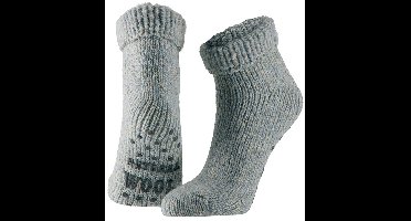 Apollo - 2-Pack - Wollen Kindersokken - Schapenwol 45% - Antislip Zool - Heren / Dames - lichtblauw - 23-26 - 134356001