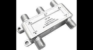Oneay 4-weg coaxkabelverdeler, geschikt voor HD-tv, satelliet, snel internet, versterker en antenne. Vergulde connectoren, corrosiebestendig