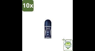 10 x Nivea Men – Deodorant Roller – Cool Kick – 50 ml - Grootverpakking - Deodorant Roller - Frisse Geur - Zweetbescherming - Geurverfrissend - Huidvriendelijk