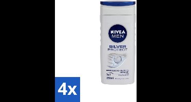 Nivea Men – Douchegel – Silver Protect – 250 ml - Voordeelverpakking - 4 stuks