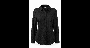 Vegas Blouse - Dames - Zwart - Oogjespatroon - Comfortabel