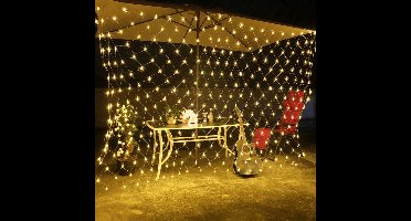 Solar tuinverlichting - Lichtnet ´Dasher´ buiten - 3 keer 2 meter - Warm wit licht - Op zonne-energie