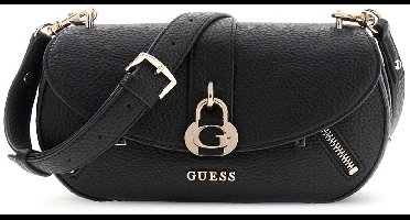 GUESS schoudertas Jessa Flap Crossbody Bag Black zwart