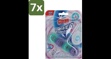 7 x At Home - Clean - Toiletblok - Power Rings - Pure Lavender - Extra Sterk - 1 Blok - Toiletblok - Lavendel - Reiniging - Frisheid - Toiletgeur