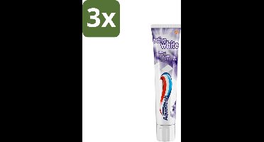 3 x Aquafresh - Tandpasta - Whitening - Stralend Witte Tanden - 100 ml - Tandpasta Whitening - Stralende Tanden - Witte Tanden - Frisse Adem - Tandplak Verwijderen