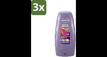 3 x Andrélon - Care & Repair - Conditioner - Voor Beschadigd Haar - 250 ml - Herstel Haar - Beschadigd Haar - Proteïne - Amandelolie - Droog Haar