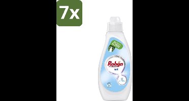 7 x Robijn - Wit - Vloeibaar Wasmiddel - Met Witversterkers - 14 Wasbeurten - 700 ml - Wit Wasmiddel - Witversterker - Stralend Wit - Vloeibaar Wasmiddel - Wasbeurt