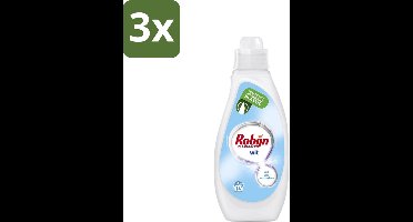 3 x Robijn - Wit - Vloeibaar Wasmiddel - Met Witversterkers - 14 Wasbeurten - 700 ml - Wit Wasmiddel - Witversterker - Stralend Wit - Vloeibaar Wasmiddel - Wasbeurt