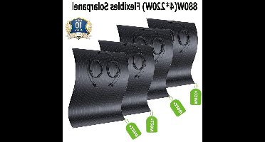 Flexibel Zonnepaneel Kit – Lichtgewicht Zonnepaneel – Monokristallijn Zonnepaneel – Waterdicht Zonnepaneel – Off-Grid Zonnepaneel – 480W Vermogen – IP67 Behuizing