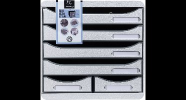 Exacompta Ladenblok Big Box Maxi 6 laden Office - Lichtgrijs - 312740D
