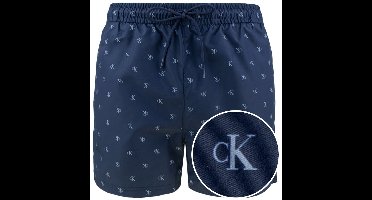 Calvin Klein heren zwemshort all over ck logo blauw