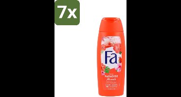 7 x Fa - Paradise Moments - Douchecrème - Hibiscusbloem - 250 ml - Douchecrème Hibiscusbloem - Vegan Douchecrème - Huidverzorgende Douchecrème - Hibiscusbloem Geur - Duurzame Douchecrème
