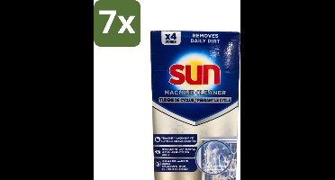 7 x Sun - Machine Cleaner - In-Wash - Vaatwasmachinereiniger - 4 Wasbeurten - Vaatwasmachine Reiniger - Vaatwasmachine Reinigen - Vaatwasmachine Schoonmaken - Vaatwasmachine Ontkalken - Vaatwasmachine Ontvetten