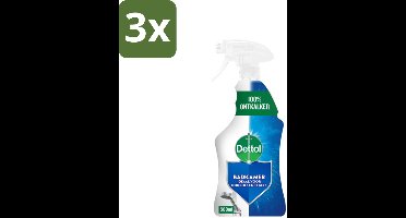 3 x Dettol Badkamerreiniger 500 ml - Badkamer Reinigen - Kalk Verwijderen - Zeepresten Verwijderen - Badkamer Schoonmaken - Badkamer Hygiëne