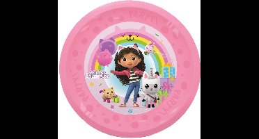 Gabby's Dollhouse Borden - 21 cm - Plastic borden - 4 stuks - Feestservies - Voor verjaardagen en feestjes