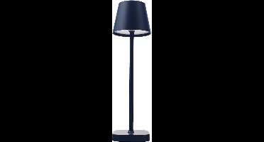 FlinQ Tafellamp Lume - Tafellamp Oplaadbaar - Tafellamp slaapkamer - Oplaadbaar - Dimbaar met geheugenstand - 3 lichtstanden - 38cm - Blauw