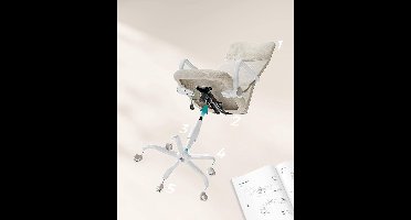 Ergonomische Bureaustoel – Comfortabele Kantelbare Swivel Stoel met Verstelbare Hoogte en Luxe Padded Zitkussen – Moderne Kantoorstoel voor Thuis en Werk – Cappuccino Beige IndustrialHome