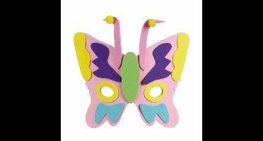 Vlindermasker voor kinderen - Mix keuren - verkleden - 18 cm - carnaval - dieren