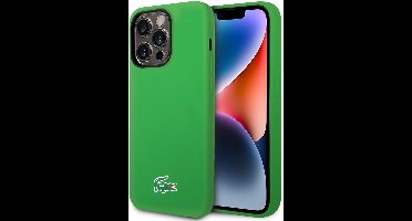 Lacoste Back Cover - Groen - Schokbestendig - Geschikt voor Apple iPhone 15 Pro