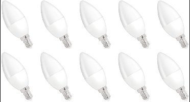 Spectrum LED Kaarslamp E14 8W - 230V - 710 Lumen - 3000K Warm wit - Gezellig licht - Energiezuinig - 10 stuks