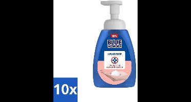 10 x Blue Wonder - Handzeep - Hygiënisch & Verzorgend - 225 ml - Hygiëne - Handzeep - Handreiniging - Antibacteriële Handzeep - Schuimende Mousse
