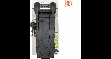 Falkx Compact vouwslot 120 cm - ART-2 fietsslot - zwart - incl. framehouder