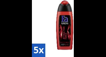 5 x Fa - Douchegel - Attraction Force - Mannen Lichaam & Haar - Bergamot & Limoen - Verfrissend - 250 ml - Douchegel Mannen - Douchegel Lichaam Haar - Bergamot Limoen - Verfrissend - 2 In 1 Douchegel